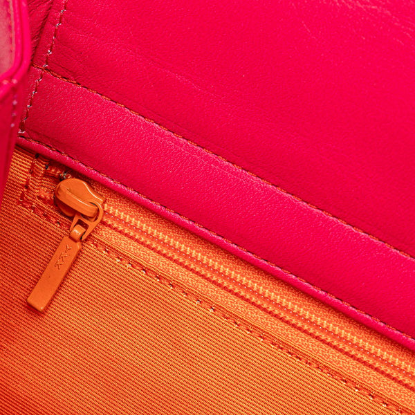 サンローラン ロゴ金具 ハンドバッグ ピンク レザー レディース SAINT LAURENT 【中古】