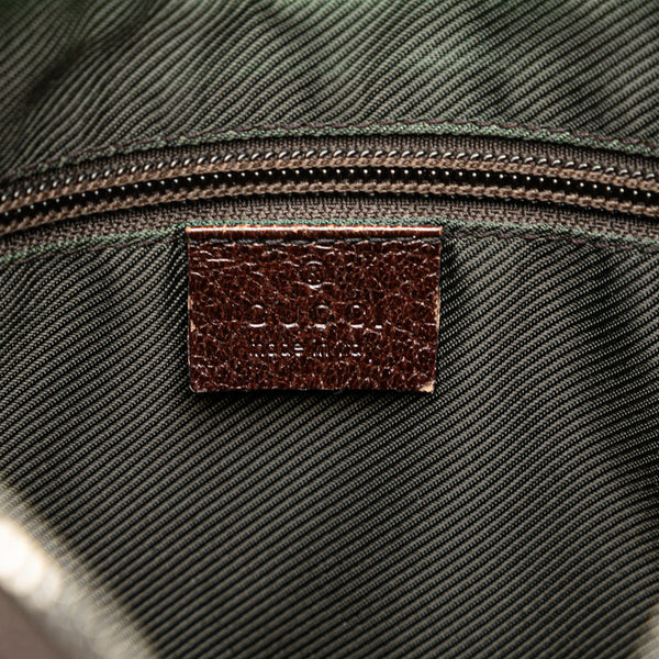 グッチ GGキャンバス ショルダーバッグ 114272 ベージュ ブラウン キャンバス レザー レディース GUCCI 【中古】