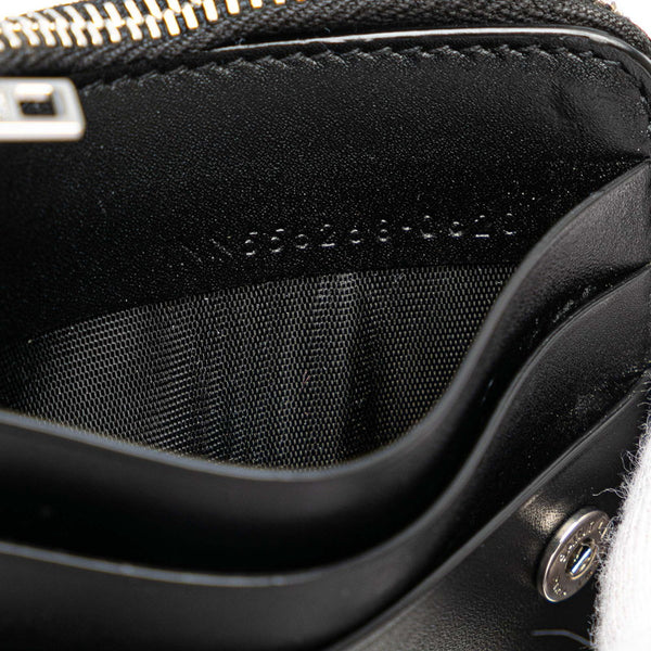 サンローラン イーストウエスト ジップウォレット L字ファスナー 二つ折り財布 コンパクトウォレット 556268 ブラック レザー メンズ SAINT LAURENT 【中古】