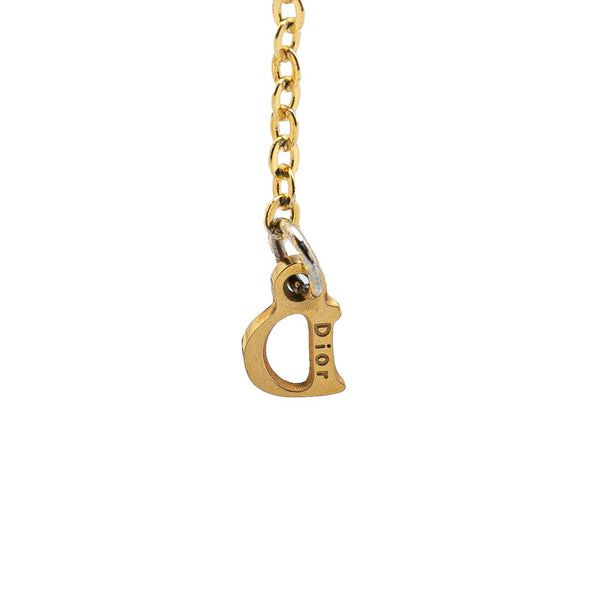 ディオール ロゴ ネックレス ゴールド メッキ レディース Dior 【中古】