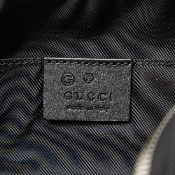 グッチ シェリーライン ウエストポーチ ボディバッグ 630919 ブラック レッド キャンバス レザー レディース GUCCI 【中古】