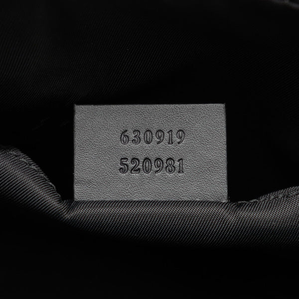 グッチ シェリーライン ウエストポーチ ボディバッグ 630919 ブラック レッド キャンバス レザー レディース GUCCI 【中古】