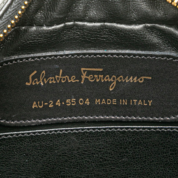サルヴァトーレフェラガモ セカンドバッグ クラッチバッグ AU-24-5504 ブラック レザー レディース Salvatore Ferragamo 【中古】