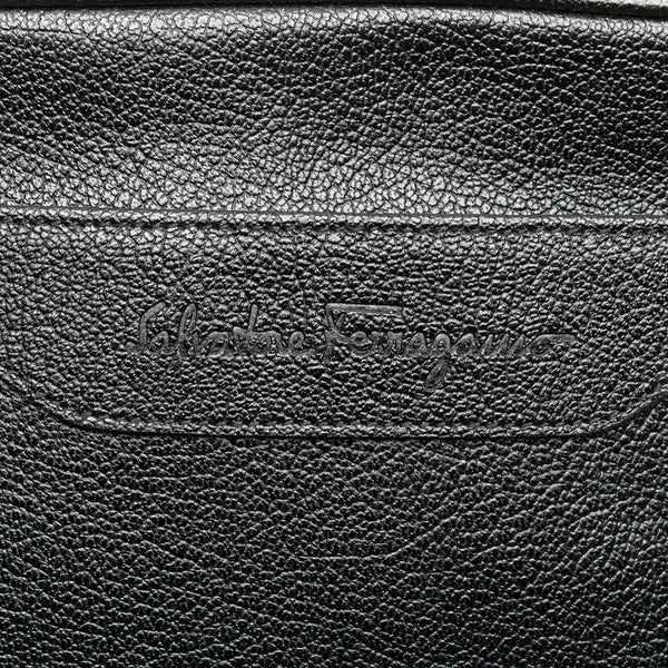 サルヴァトーレフェラガモ セカンドバッグ クラッチバッグ AU-24-5504 ブラック レザー レディース Salvatore Ferragamo 【中古】