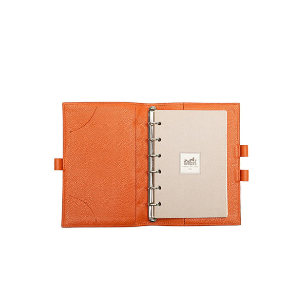 エルメス アジェンダGM 手帳 オレンジ ヴォーエプソン レディース HERMES 【中古】