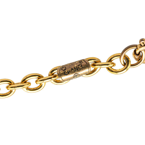 シャネル ヴィンテージ ココマーク ロング２連 チェーン ネックレス ゴールド メッキ レディース CHANEL 【中古】