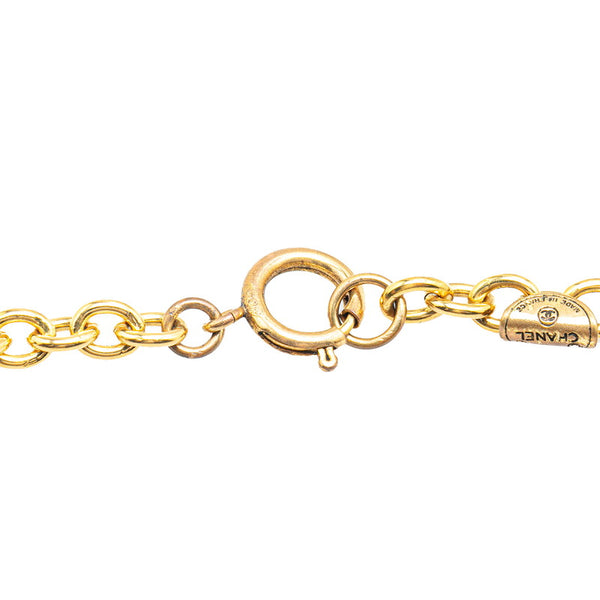シャネル ヴィンテージ ココマーク ロング２連 チェーン ネックレス ゴールド メッキ レディース CHANEL 【中古】