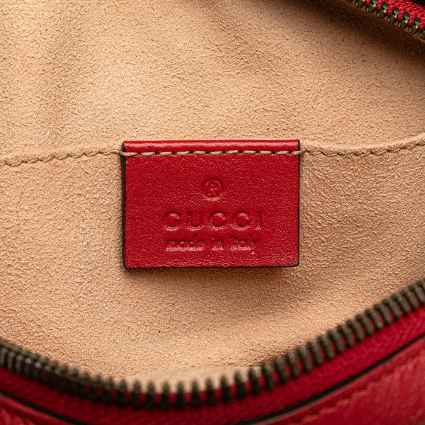 グッチ GGマーモント ウエストバッグ ボディバッグ 476434 レッド レザー レディース GUCCI 【中古】