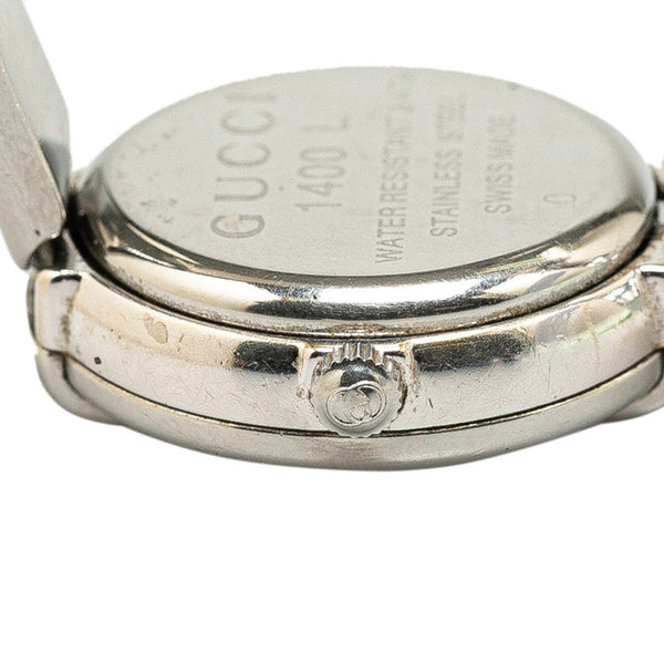 グッチ 腕時計 1400L クオーツ ブラック文字盤 ステンレススチール レディース GUCCI 【中古】