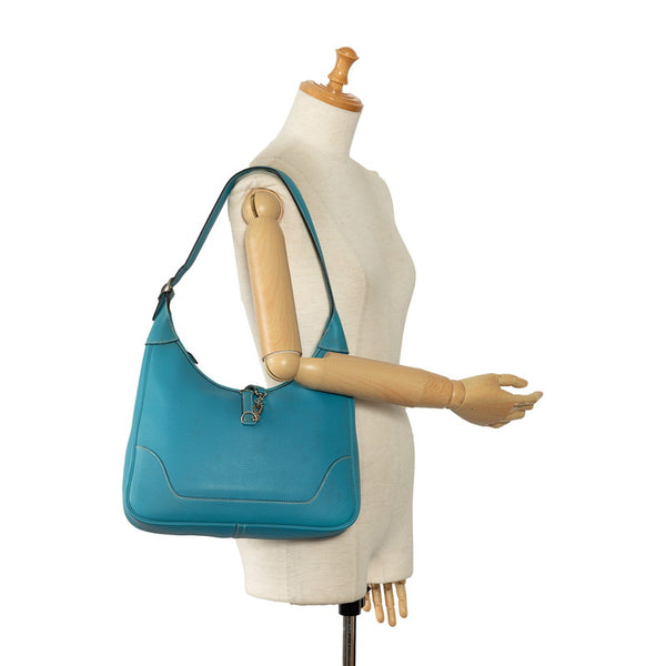 エルメス トリム 31 ハンドバッグ ショルダーバッグ ブルージーン トゴ レディース HERMES 【中古】