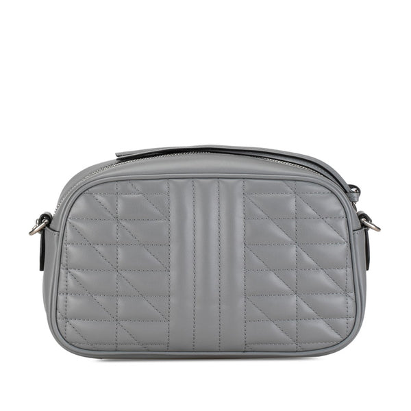 グッチ GGマーモント キルティング 斜め掛け チェーン ショルダーバッグ 447632 グレー レザー レディース GUCCI 【中古】