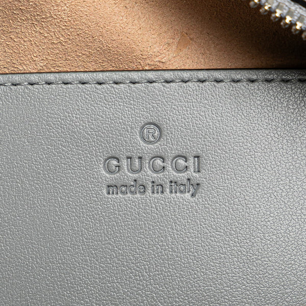 グッチ GGマーモント キルティング 斜め掛け チェーン ショルダーバッグ 447632 グレー レザー レディース GUCCI 【中古】