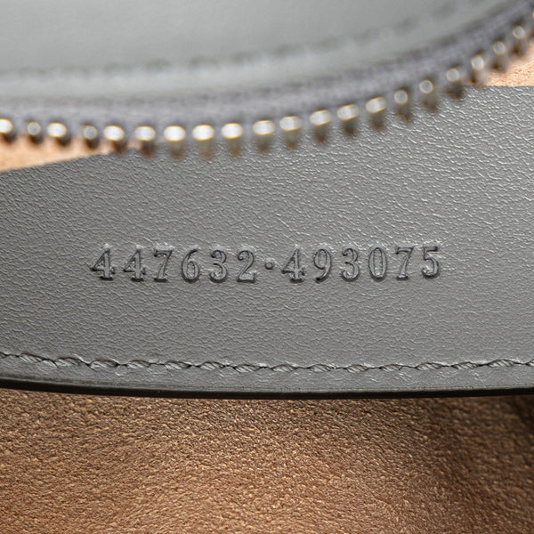 グッチ GGマーモント キルティング 斜め掛け チェーン ショルダーバッグ 447632 グレー レザー レディース GUCCI 【中古】