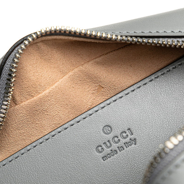 グッチ GGマーモント キルティング 斜め掛け チェーン ショルダーバッグ 447632 グレー レザー レディース GUCCI 【中古】