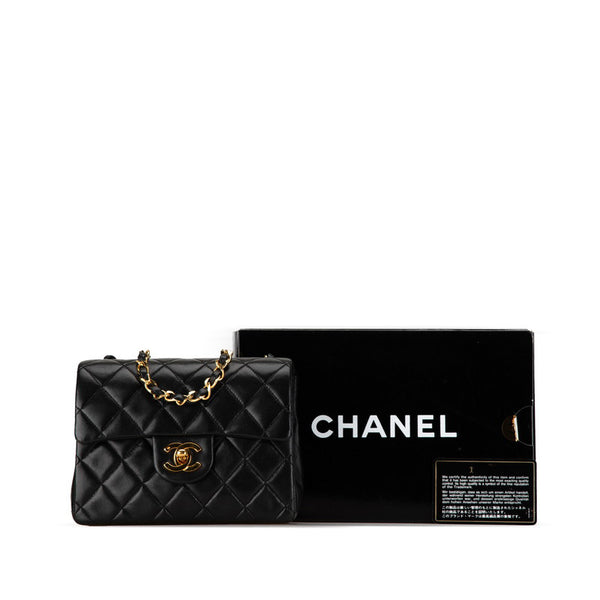 シャネル マトラッセ ココマーク 斜め掛け チェーン ショルダーバッグ ブラック ラムスキン レディース CHANEL 【中古】