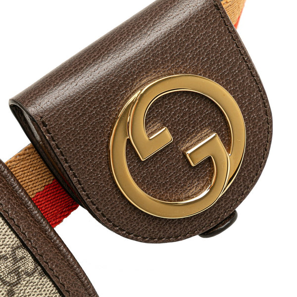 グッチ GGスプリーム ブロンディ ウエストバッグ ボディバッグ 702614 ブラウン PVC レザー レディース GUCCI 【中古】
