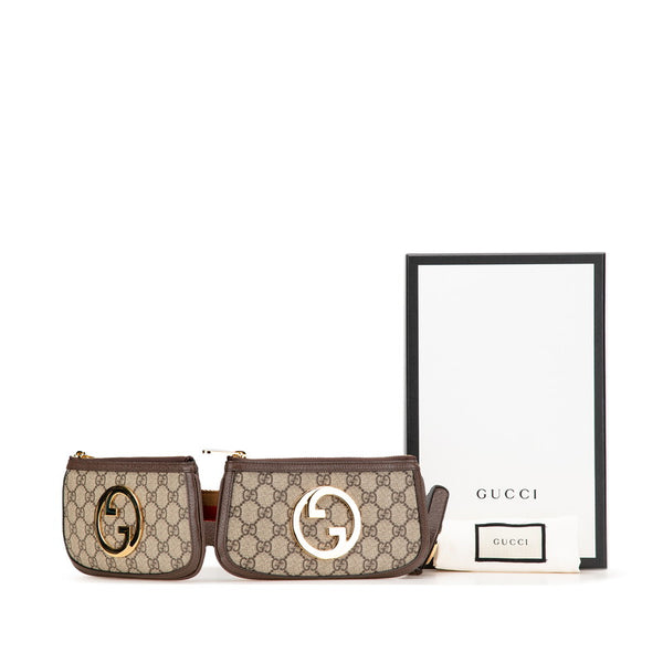 グッチ GGスプリーム ブロンディ ウエストバッグ ボディバッグ 702614 ブラウン PVC レザー レディース GUCCI 【中古】