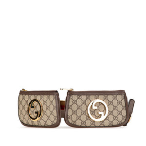 グッチ GGスプリーム ブロンディ ウエストバッグ ボディバッグ 702614 ブラウン PVC レザー レディース GUCCI 【中古】