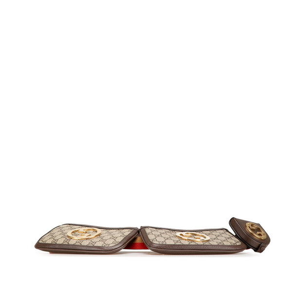 グッチ GGスプリーム ブロンディ ウエストバッグ ボディバッグ 702614 ブラウン PVC レザー レディース GUCCI 【中古】