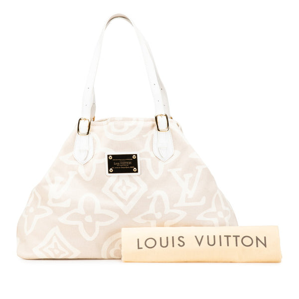 ルイ ヴィトン タイシエンヌGM トートバッグ M95675 サーブル アイボリー キャンバス レザー レディース LOUIS VUITTON 【中古】