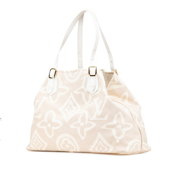ルイ ヴィトン タイシエンヌGM トートバッグ M95675 サーブル アイボリー キャンバス レザー レディース LOUIS VUITTON 【中古】
