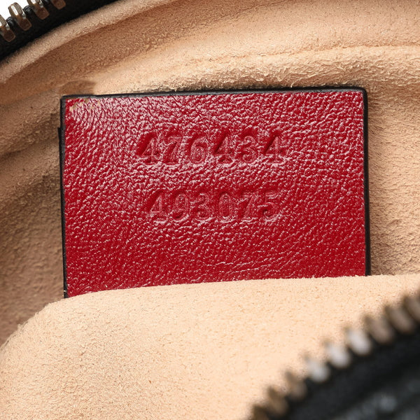 グッチ GG マーモント キルティング ウエストポーチ ボディバッグ 476434 ブラック レザー レディース GUCCI 【中古】
