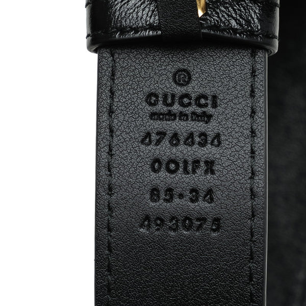 グッチ GG マーモント キルティング ウエストポーチ ボディバッグ 476434 ブラック レザー レディース GUCCI 【中古】