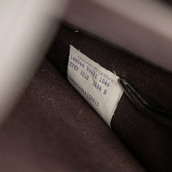 ボッテガヴェネタ イントレチャート アタッシュケース ブリーフケース ブラウン レザー メンズ BOTTEGAVENETA 【中古】