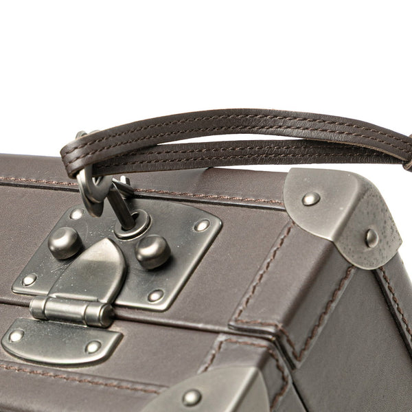 ボッテガヴェネタ イントレチャート アタッシュケース ブリーフケース ブラウン レザー メンズ BOTTEGAVENETA 【中古】