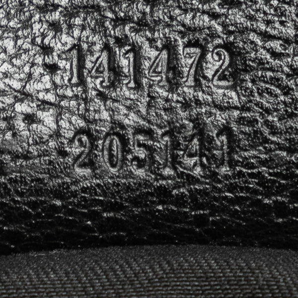 グッチ GGキャンバス ハンドバッグ トートバッグ 141472 ネイビー ブラック キャンバス レザー レディース GUCCI 【中古】