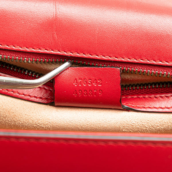 グッチ クイーンマーガレット ビー 蜂 トリコロール 斜め掛け ショルダーバッグ 476542 レッド ネイビー ホワイト レザー レディース GUCCI 【中古】