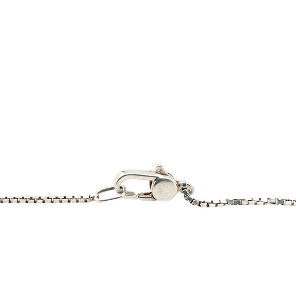 グッチ リボン ベネチアン チェーン ネックレス SV925 シルバー レディース GUCCI 【中古】