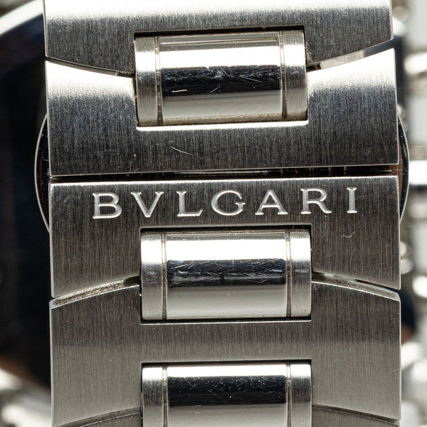 ブルガリ アショーマ 腕時計 AA44SCH 自動巻き ブラック文字盤 ステンレススチール メンズ BVLGARI 【中古】