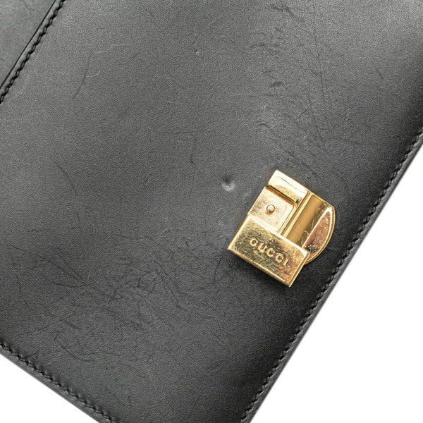 グッチ シルヴィ ミニ チェーン ショルダーバッグ 431666 ブラック レザー レディース GUCCI 【中古】