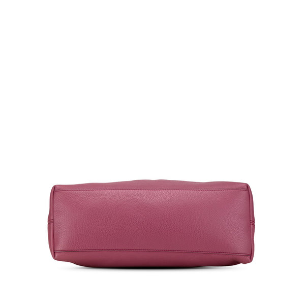 グッチ インターロッキングG ソーホー チェーン ショルダーバッグ 308982 ピンク レザー レディース GUCCI 【中古】