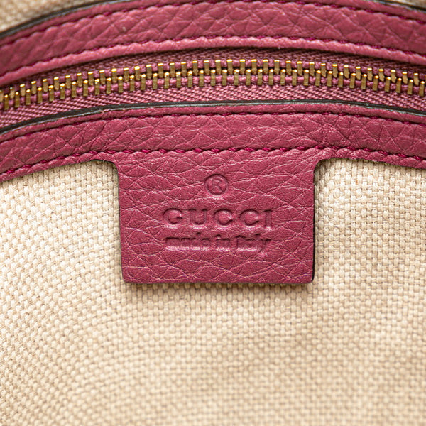 グッチ インターロッキングG ソーホー チェーン ショルダーバッグ 308982 ピンク レザー レディース GUCCI 【中古】