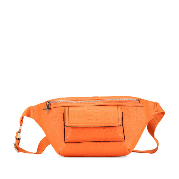 グッチ ジャンボGG ボディバッグ ウエストバッグ 645093 オレンジ レザー レディース GUCCI 【中古】