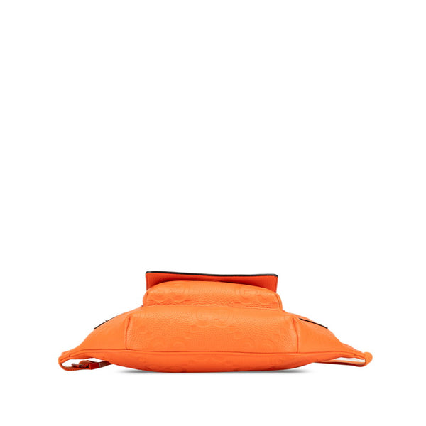 グッチ ジャンボGG ボディバッグ ウエストバッグ 645093 オレンジ レザー レディース GUCCI 【中古】