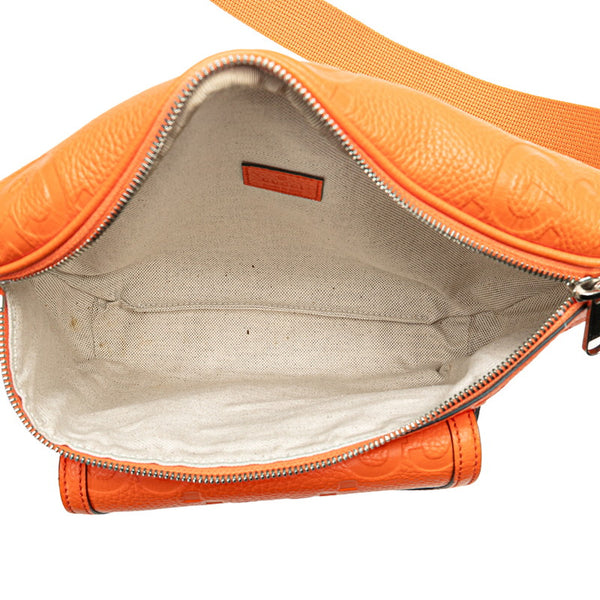 グッチ ジャンボGG ボディバッグ ウエストバッグ 645093 オレンジ レザー レディース GUCCI 【中古】