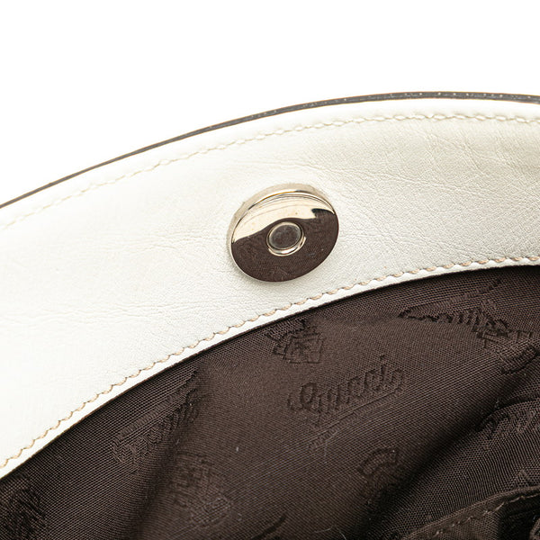 グッチ GGキャンバス シェリーライン トートバッグ 232970 ベージュ ホワイト キャンバス レザー レディース GUCCI 【中古】
