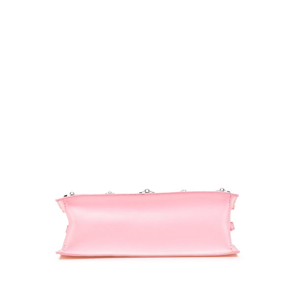 ヴェルサーチェ ライオン 斜め掛け ショルダーバッグ ピンク レザー レディース VERSACE 【中古】