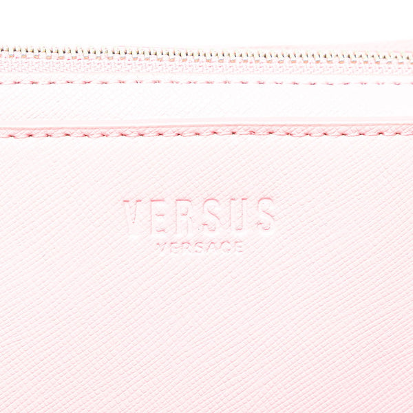 ヴェルサーチェ ライオン 斜め掛け ショルダーバッグ ピンク レザー レディース VERSACE 【中古】