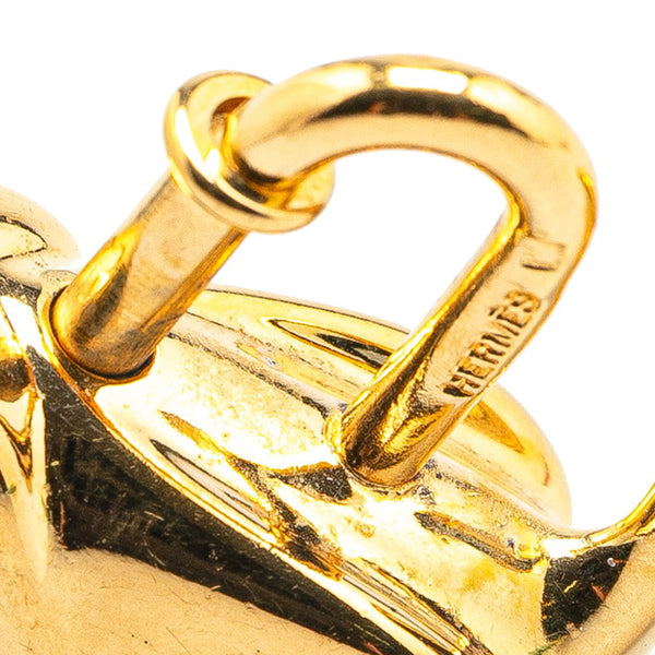 エルメス ペリカン カデナ バッグチャーム ゴールド メッキ レディース HERMES 【中古】