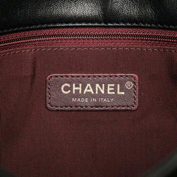 シャネル マドモアゼル ココマーク チェーン ショルダーバッグ ハンドバッグ ブラック ラムスキン レディース CHANEL 【中古】