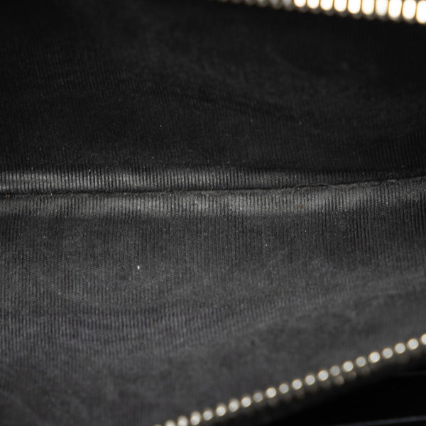 サンローラン スター 総柄 ラウンドファスナー 長財布 ブラック レザー メンズ SAINT LAURENT 【中古】