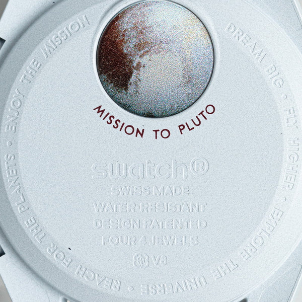 オメガ ×スウォッチ バイオセラミック ムーンスウォッチ MISSION TO PLUTO 腕時計 SO33M101 クオーツ ホワイト文字盤 セラミック ナイロン メンズ OMEGA 【中古】