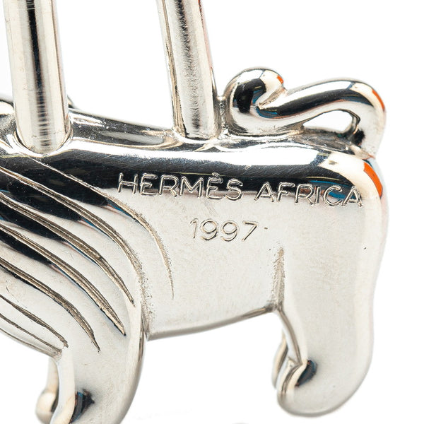 エルメス ライオン カデナ チャーム シルバー メタル レディース HERMES 【中古】