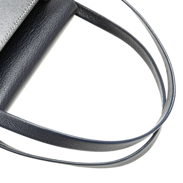 エルメス ルーシー MM ハンドバッグ ネイビー ボックスカーフ レディース HERMES 【中古】