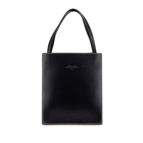 エルメス ルーシー MM ハンドバッグ ネイビー ボックスカーフ レディース HERMES 【中古】