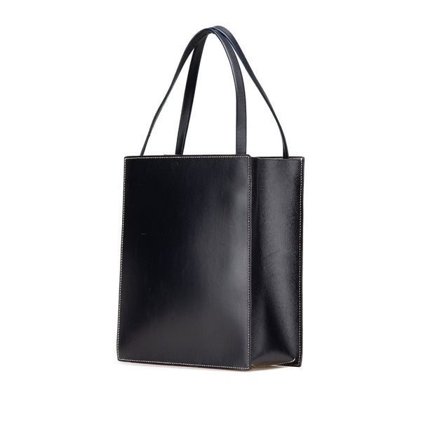 エルメス ルーシー MM ハンドバッグ ネイビー ボックスカーフ レディース HERMES 【中古】